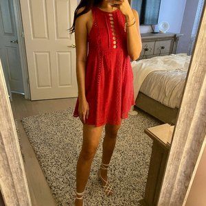 Free People Hot Pink Mini Dress